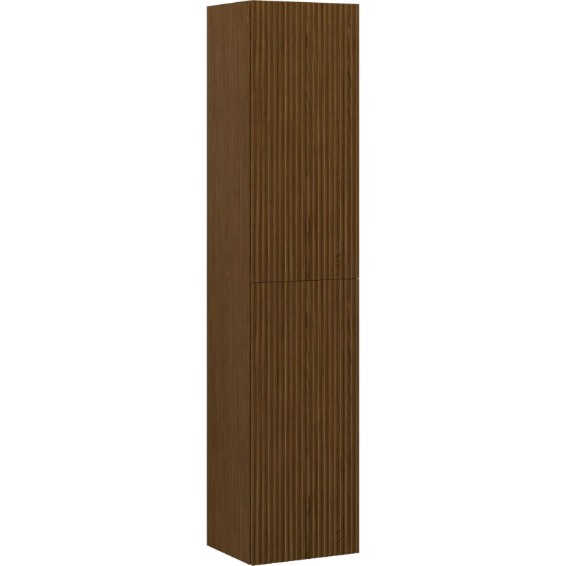 Høyskap bad 35 cm Valnøtt 2 Dører Silent System Mexen Rivel – 91A21-03016-2-BF86