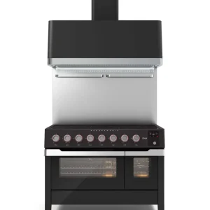 ILVE Panoramagic 90 cm Komfyr, gass/induksjon, 6 brennere, 97 liters multifunksjonsovn, 30-320°C, TFT-skjerm, rotisserie,...