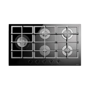 ILVE Professional Plus 90 cm gasskomfyr i herdet glass med 5 brennere