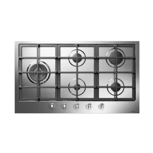 ILVE Professional Plus 90 cm gasskomfyr i rustfritt stål med 5 brennere