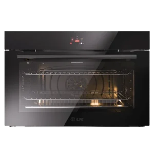 ILVE Professional Plus 90 cm svart glass TFT innbyggingsovn - Hydrolyse