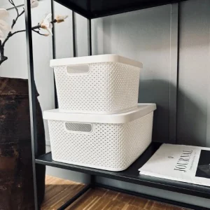 Kasse med lokk - Large VILA WHITE