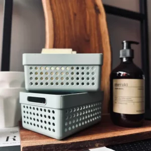 Oppbevaringskasse – Sett med 2 stk Dusty green