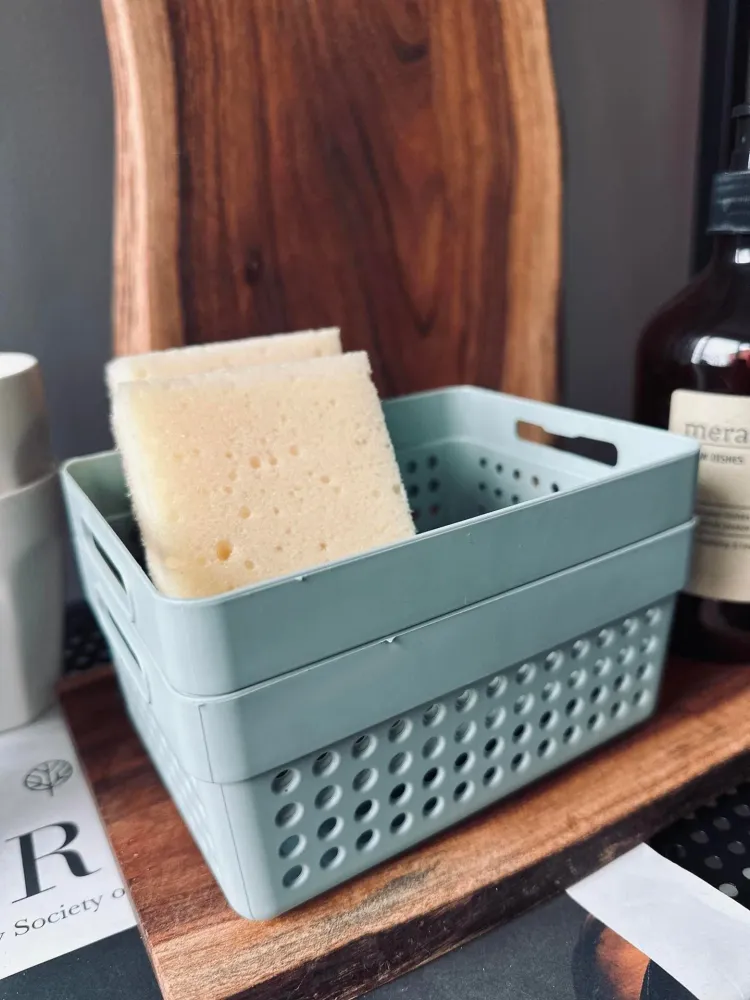Oppbevaringskasse – Sett med 2 stk Dusty green