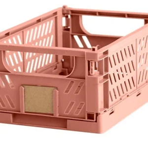 Sammenleggbar boks med etikett - Liten - MISTY CORAL