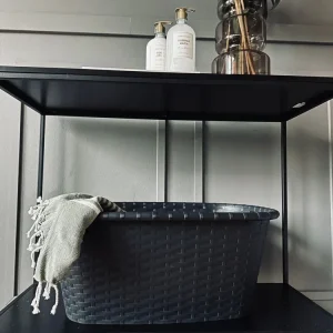 Vasketøyskurv - Svart 60cm