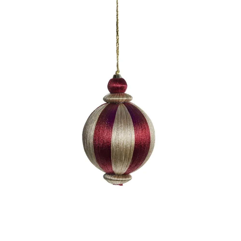 Agnes julekule H10 cm. mørk rød