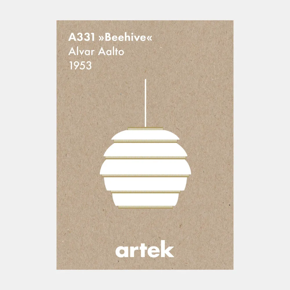 Artek Beehive Poster, Greige