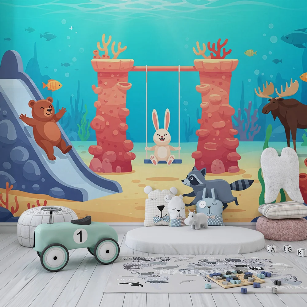 Barnetapet | Underwater eventyr med leken dyr