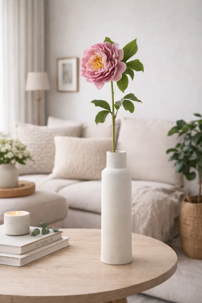 Blomst Peon - Rosa 73 cm