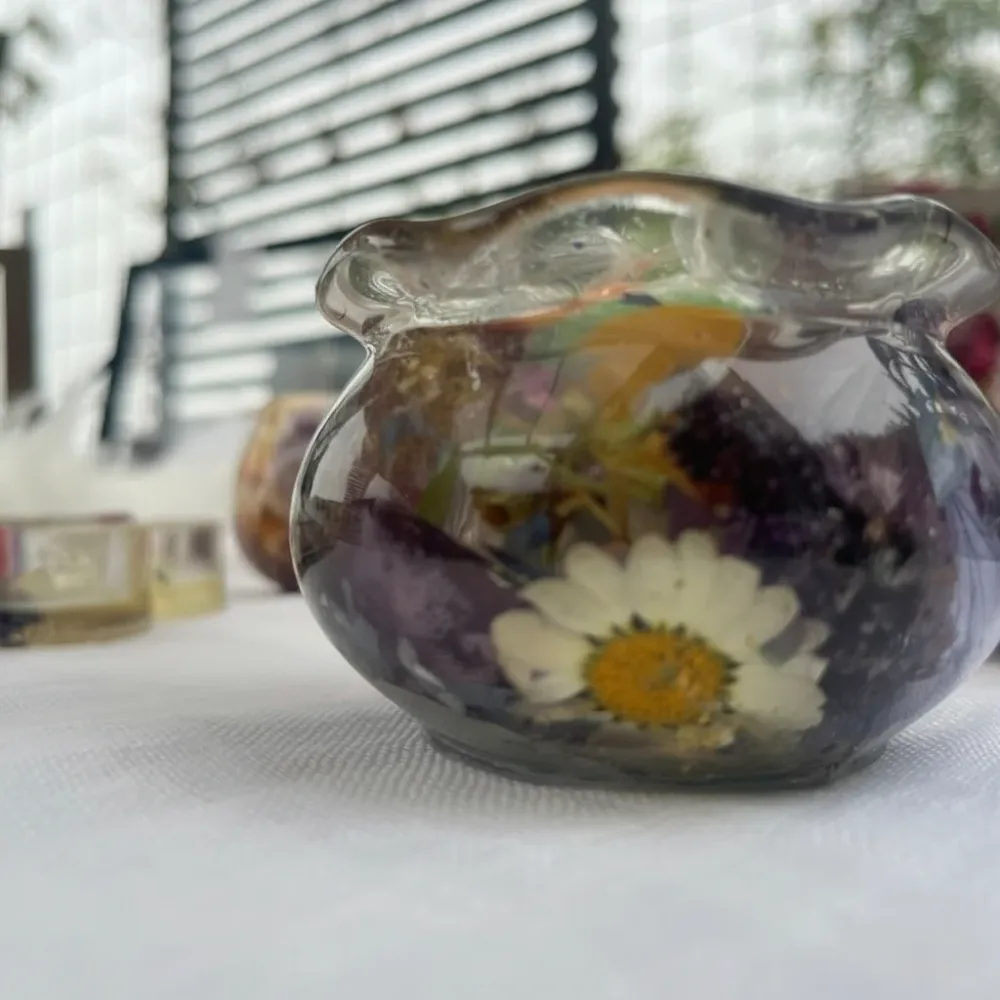 BLOMSTERDRØM oppbevaringskopp - ekte tørkede blomster