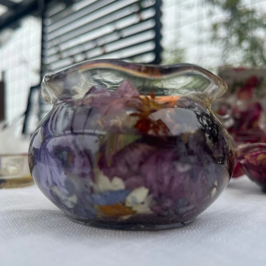 BLOMSTERDRØM oppbevaringskopp - ekte tørkede blomster