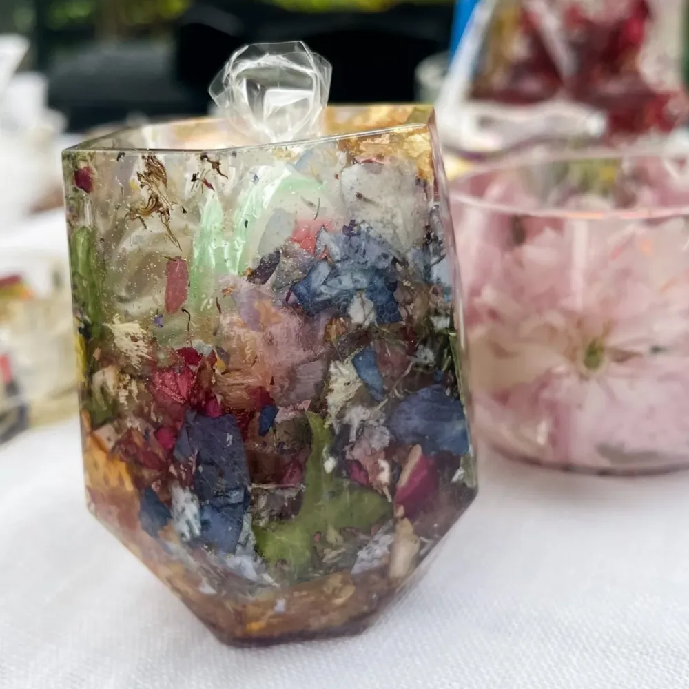 BLOMSTERSYMFONI oppbevaringskopp - ekte tørkede blomster