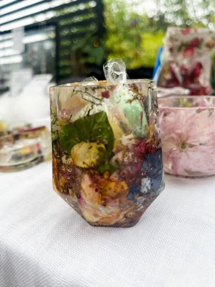 BLOMSTERSYMFONI oppbevaringskopp - ekte tørkede blomster