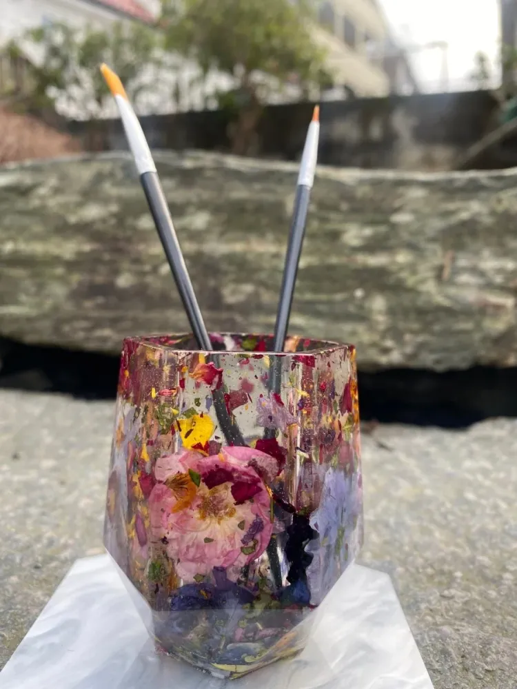 BLOMSTERSYMFONI oppbevaringskopp - ekte tørkede blomster