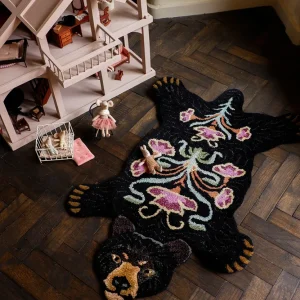 Blooming Black Bear Rug Small