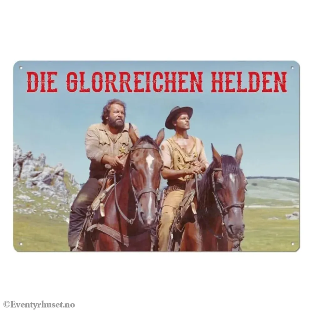 Bud Spencer & Terence Hill Tin Sign Die glorreichen Helden 20 x 30 cm