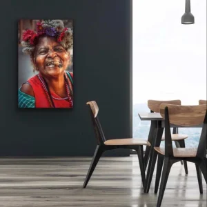 Cubaner med blomster i håret – Farger 70x100cm