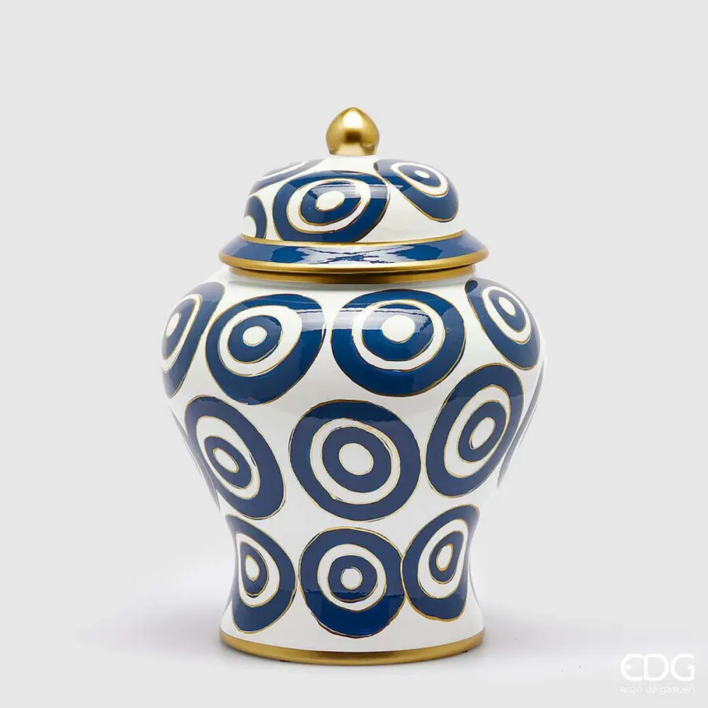EDG Contenitore Decorativo Cerchi Anfora H.41 D.28 C4