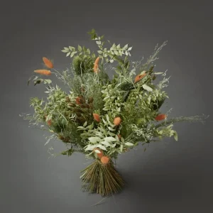 Evighetsbukett - Grønn / Oransje