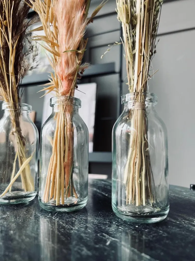 Evighetsbukett med vase - Blandede farger 36cm