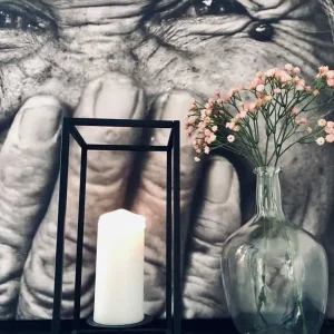Flaske / vase i klart glass