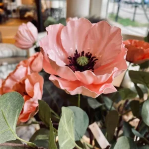 Folie-blomst med 2 hoder - Lys rosa