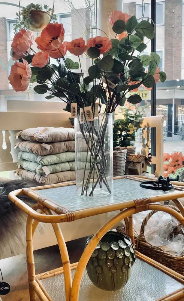 Folie-blomst med 2 hoder - Lys rosa