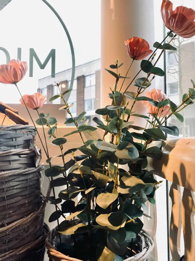 Folie-blomst med 2 hoder - Lys rosa