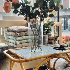 Folieblomst med 2 hoder – Mørk Rosa