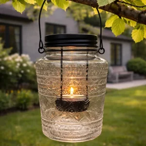 Glasslanterne med mønster
