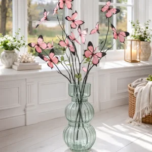 Gren med sommerfugler - Rosa
