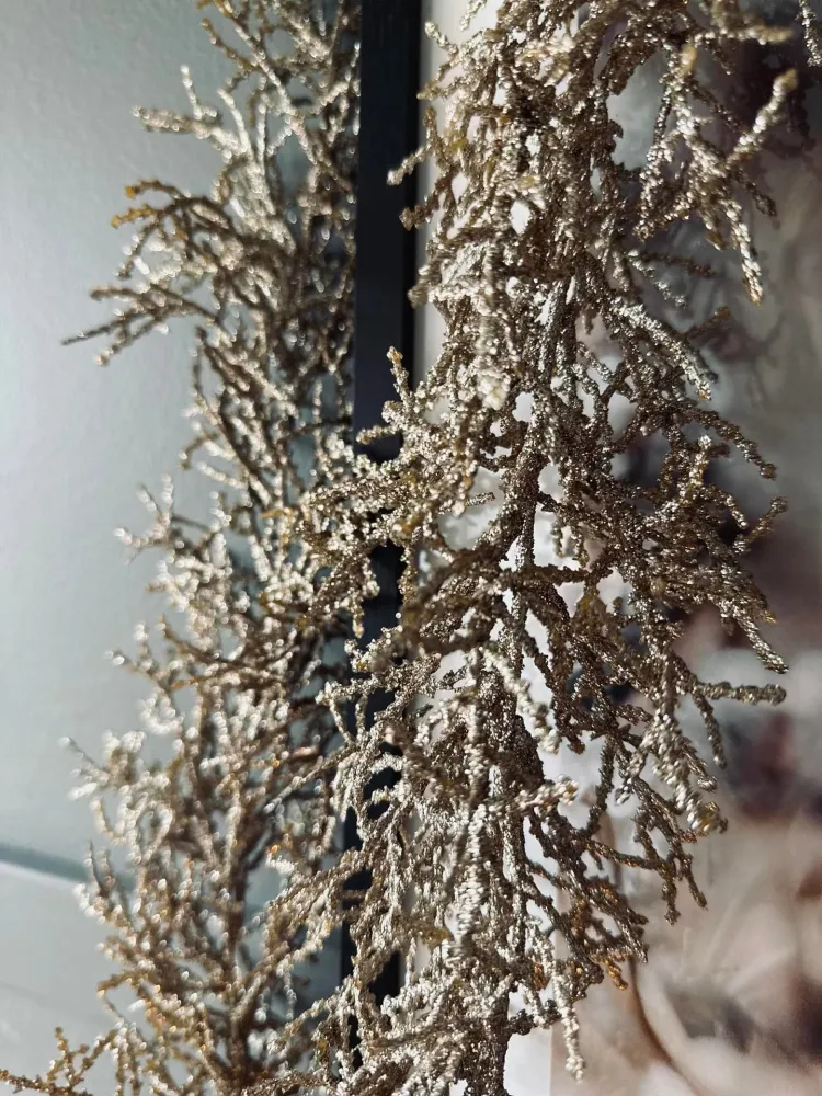 Guirlande med glitter - 150 cm champagne