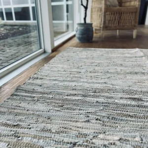 Gulvteppe – 140x200 cm Natur lær