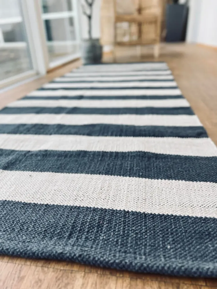 Gulvteppe BRED STRIB 70x200cm koks / natur