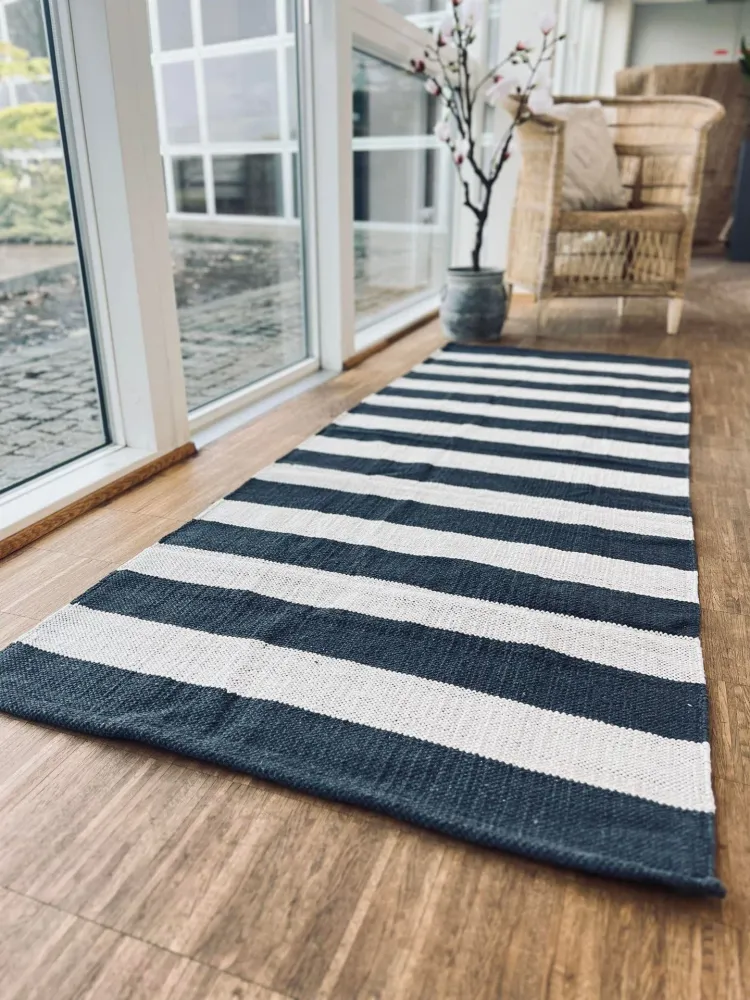 Gulvteppe BRED STRIB 70x200cm koks / natur