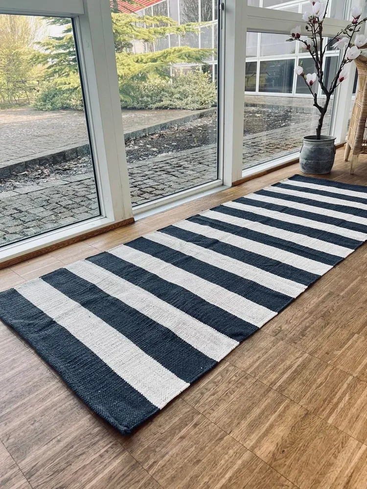 Gulvteppe BRED STRIB 70x200cm koks / natur