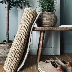 Gulvteppe i kraftig Sumak jute – 60×90 cm