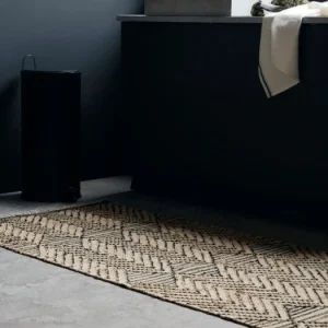 Gulvteppe løper i jute - ZIGZAG 90x300 cm
