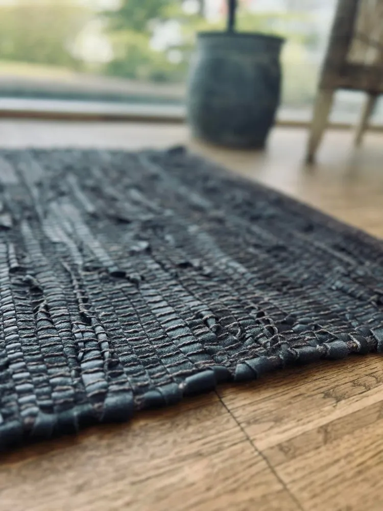Gulvteppe i skinn - 60x90 Valnøtt
