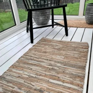 Gulvteppe i skinn – Natur 70x300