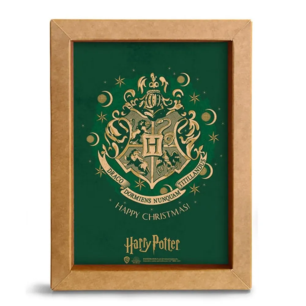 Harry Potter Innrammet Bilde 15x20 Hogwarts Christmas Grønn
