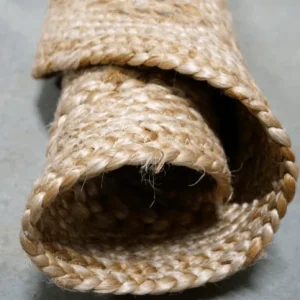 Håndvevd jute-teppe Ø 120 cm