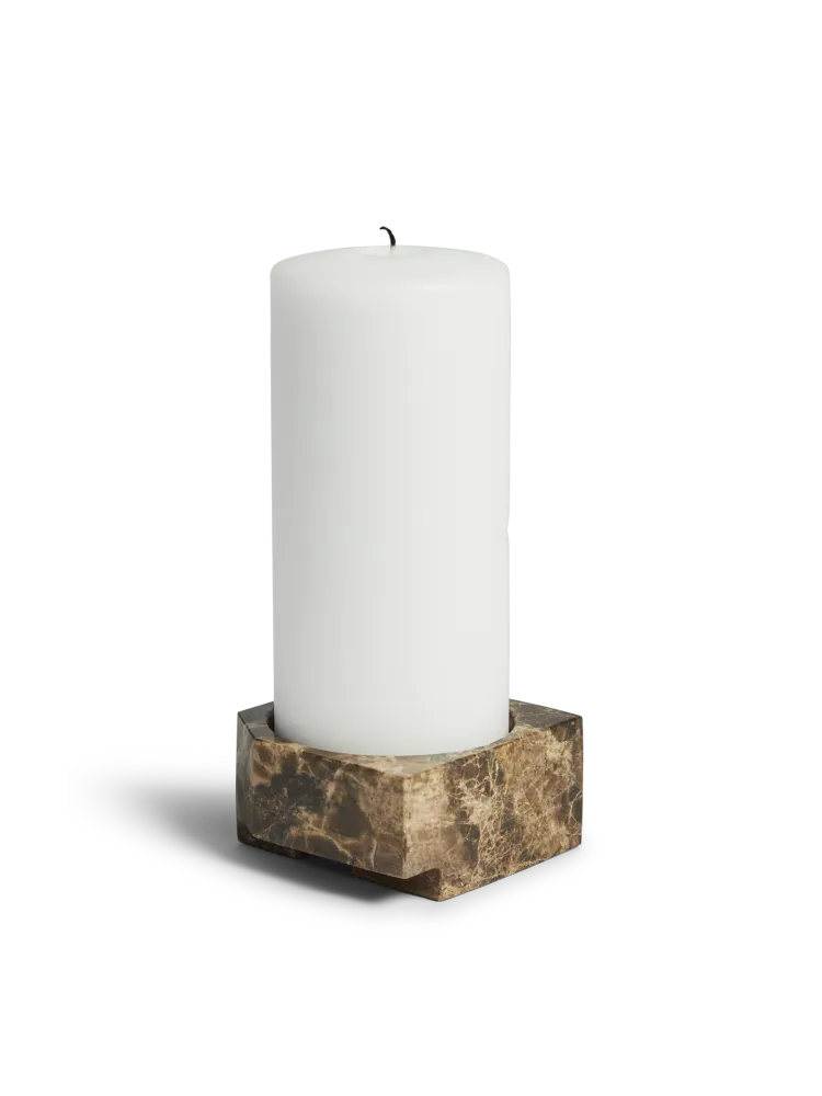 Jeu de dés 3 candle holder - Brown