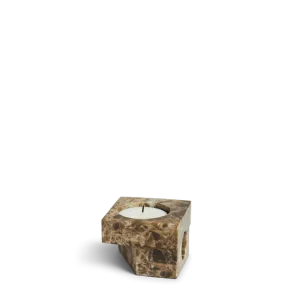 Jeu de dés 2 candle holder - Brown