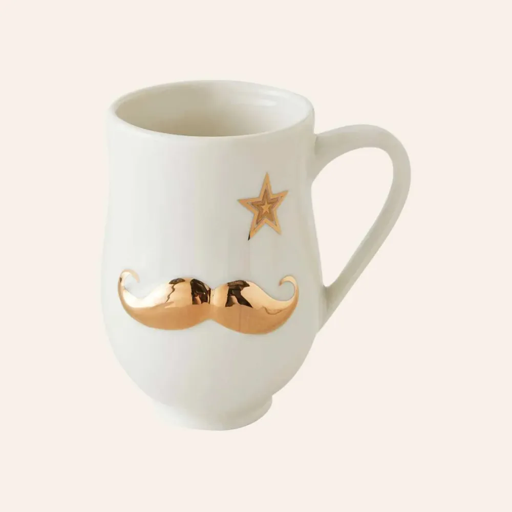 Jonathan Adler Gilded Mr. and Mrs. Muse Mug