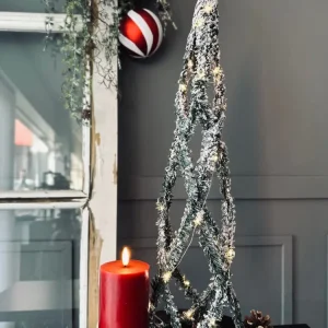 Julekjegle med LED-lys - H 60 cm