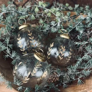 Julekuler i glass - Pakke med 3 stk