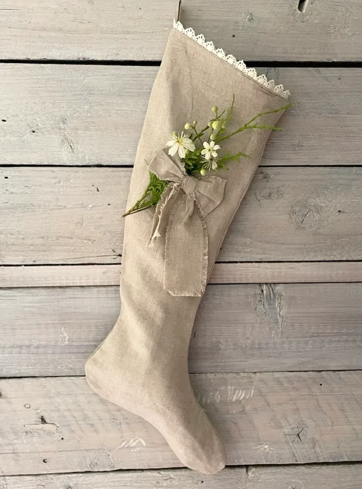 Julestrømpe Lin, Natur - 50cm