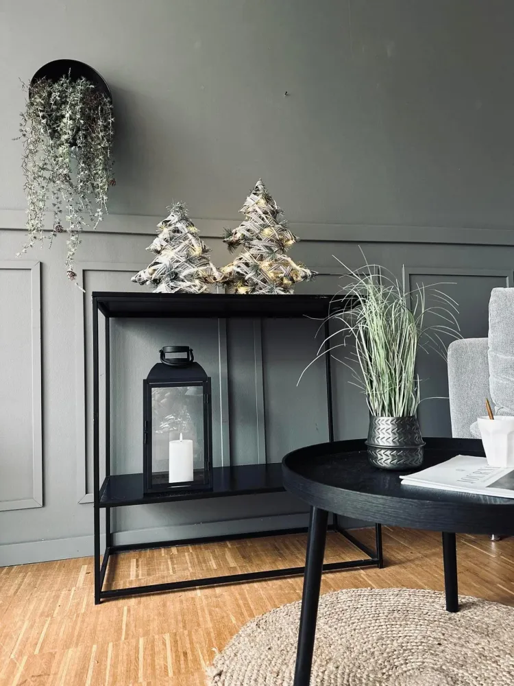 Juletre med LED-lys og gran - 30 cm